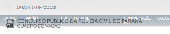 Vagas Concurso Público da PC-PR (PDF)