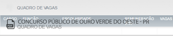 Vagas Concurso Público Ouro Verde do Oeste (PDF)