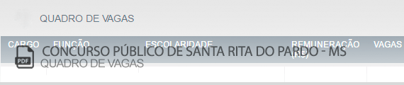 Vagas Concurso Público de Santa Rita do Pardo (PDF)