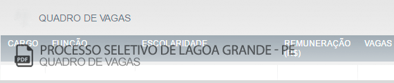 Vagas Concurso Público Lagoa Grande (PDF)