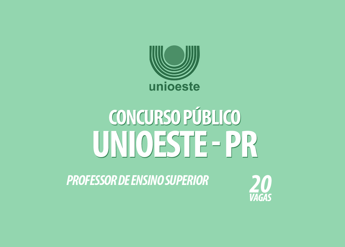 Concurso Público Unioeste - PR Edital 039/2020