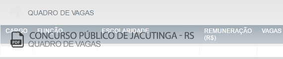 Vagas Concurso Público Jacutinga (PDF)
