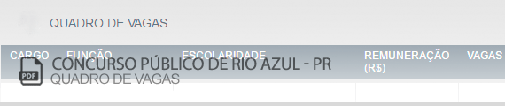 Vagas Concurso Prefeitura Rio Azul (PDF)