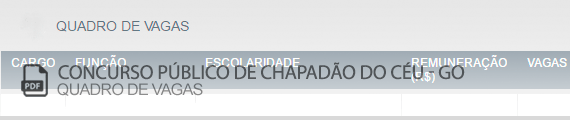 Vagas Concurso Público Chapadão do Céu (PDF)