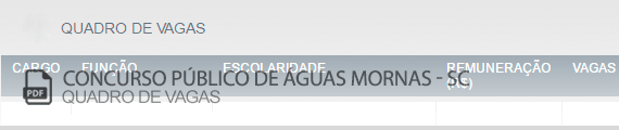 Vagas Concurso Público Águas Mornas (PDF)