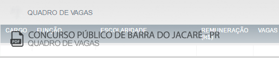 Vagas Concurso Público Barra do Jacaré (PDF)