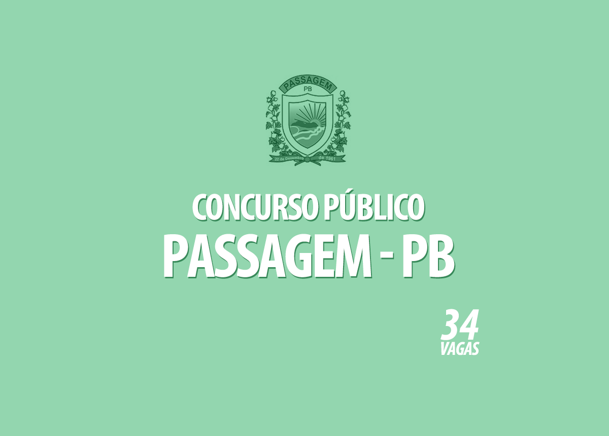 Concurso Prefeitura Passagem - PB Edital 001/2020
