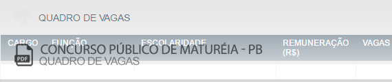Vagas Concurso Público Maturéia (PDF)