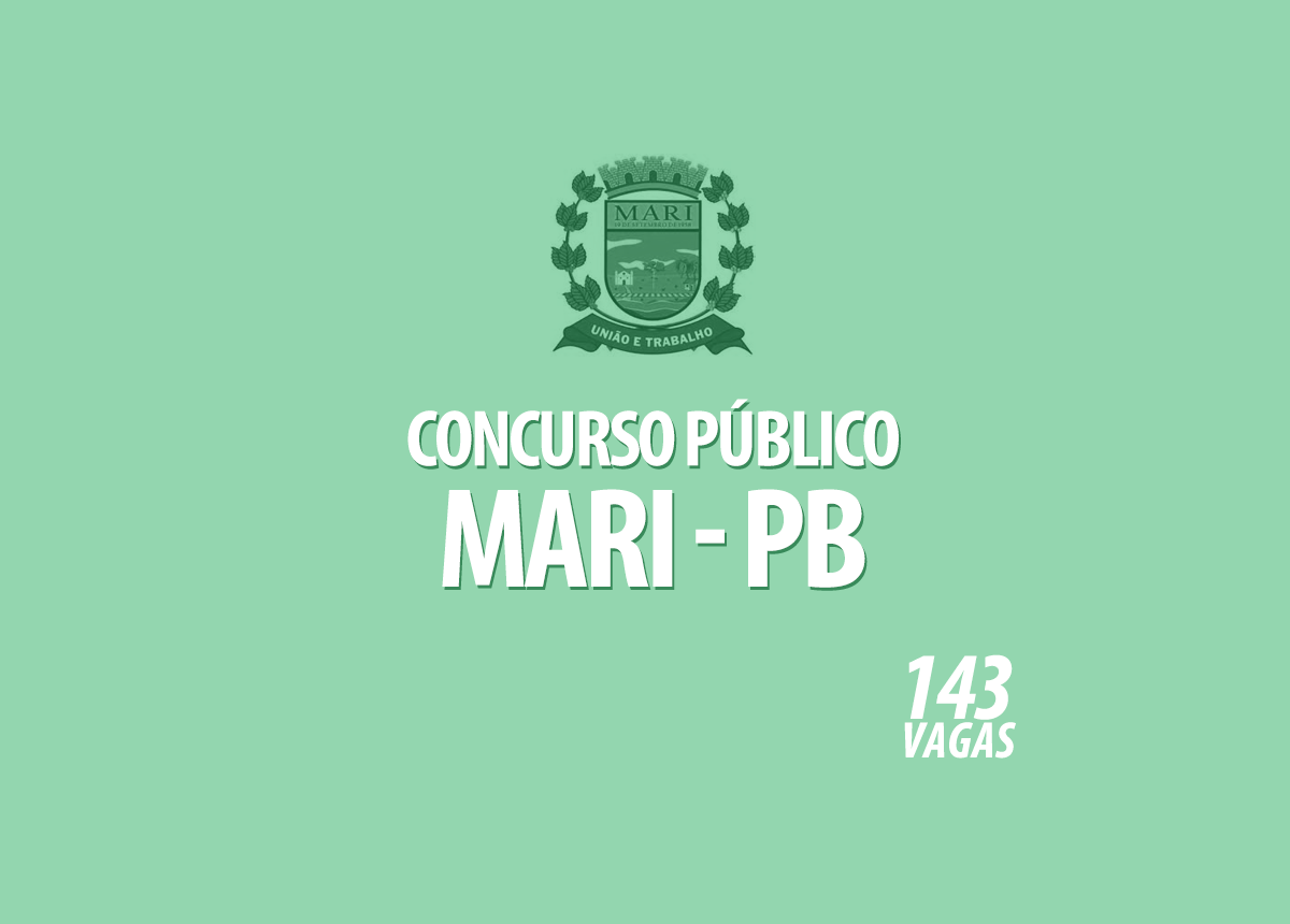 Concurso Prefeitura Mari - PB Edital 001/2020