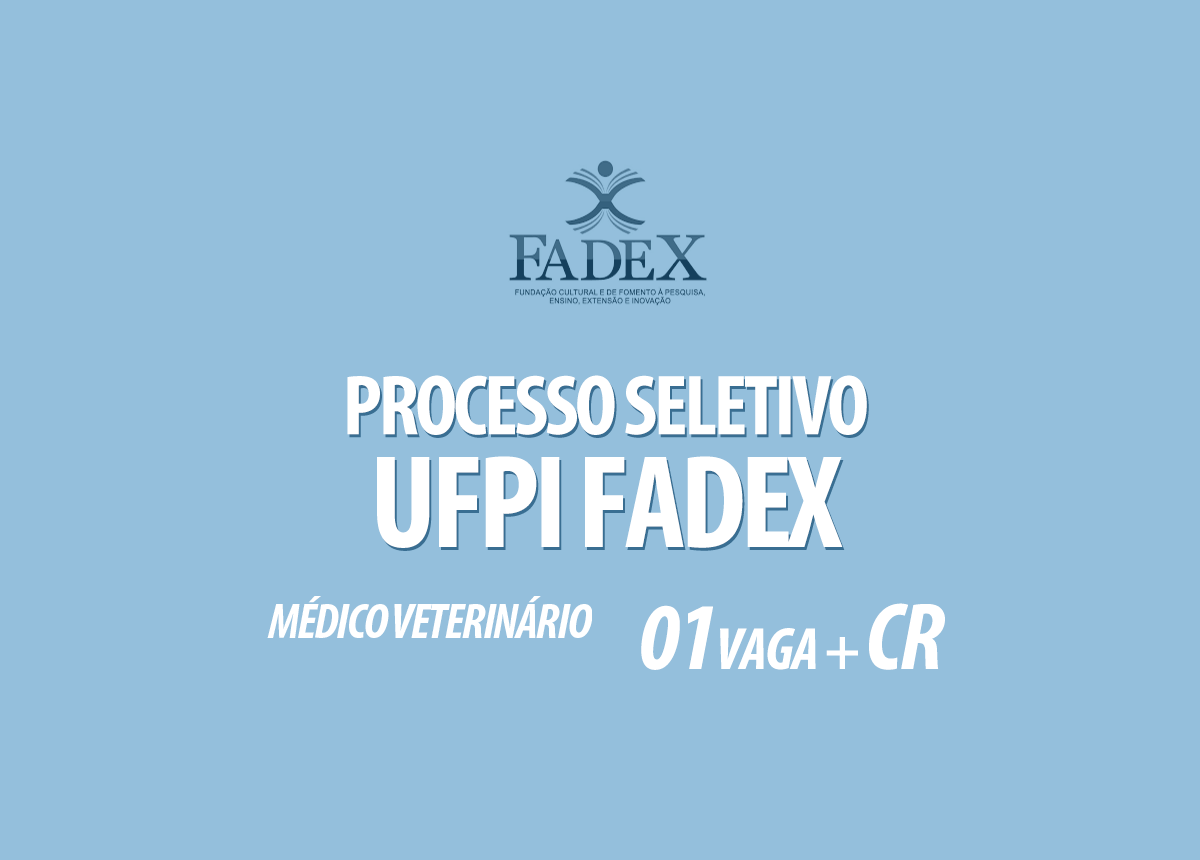 Processo Seletivo UFPI Fadex Edital 008/2020