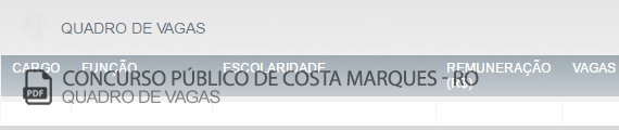 Vagas Concurso Público Costa Marques (PDF)