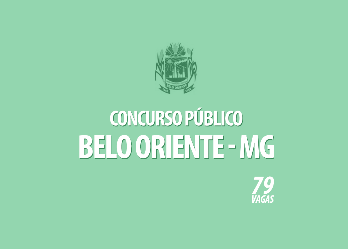 Concurso Prefeitura Belo Oriente - MG Edital 001/2020