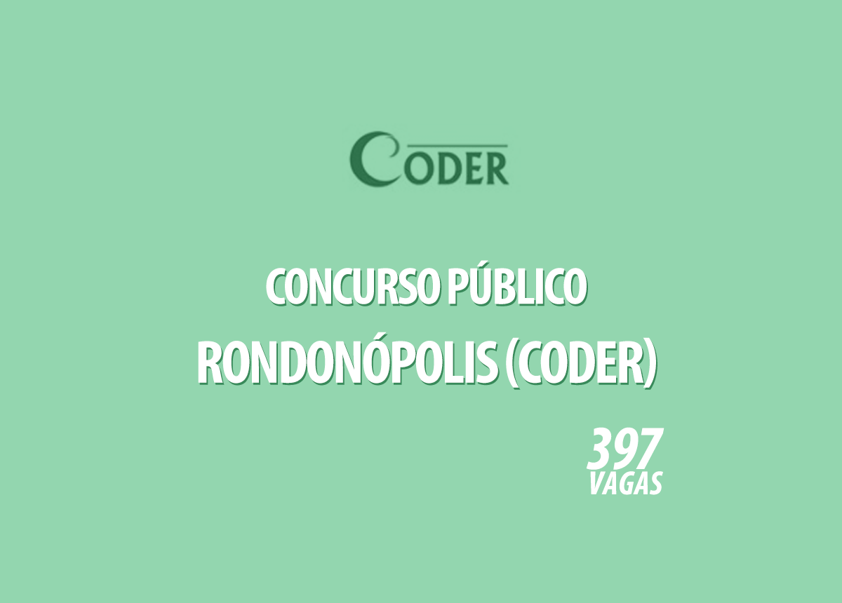 Concurso Público Rondonópolis - MT Coder Edital 001/2020