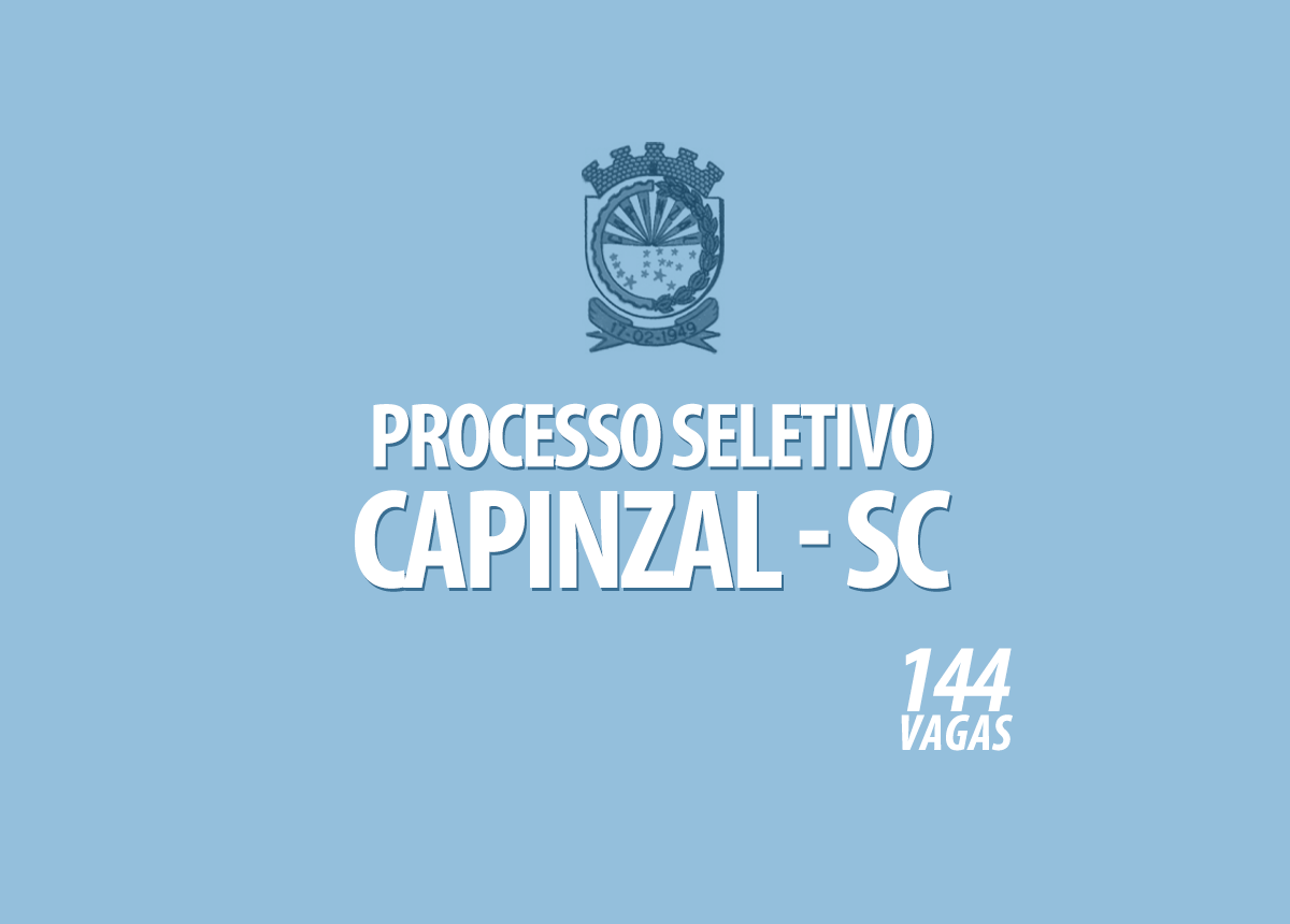 Processo Seletivo Capinzal - SC Edital 001/2020