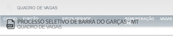 Vagas Concurso Público Barra do Garças (PDF)