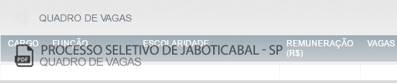 Vagas Concurso Público Jaboticabal (PDF)