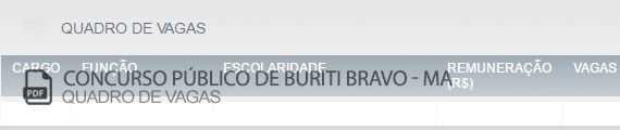 Vagas Concurso Público Buriti Bravo (PDF)