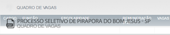 Vagas Concurso Público Pirapora do Bom Jesus (PDF)