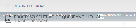 Vagas Concurso Público Quebrangulo (PDF)