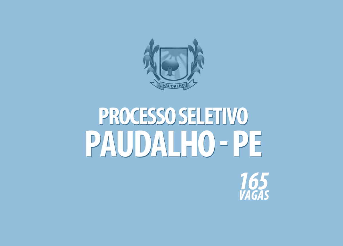 Processo Seletivo Paudalho Edital 001/2020