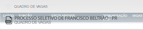 Vagas Concurso Público Francisco Beltrão (PDF)