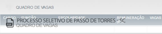 Vagas Concurso Público Passo de Torres (PDF)
