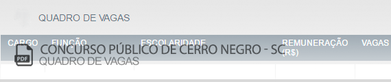 Vagas Concurso Cerro Negro (PDF)