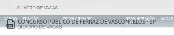 Vagas Concurso Público Ferraz de Vasconcelos (PDF)