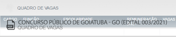 Vagas Concurso Público Prefeitura Goiatuba (PDF)