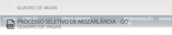 Vagas Concurso Público Mozarlândia (PDF)