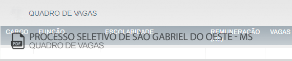 Vagas Concurso Público São Gabriel do Oeste (PDF)