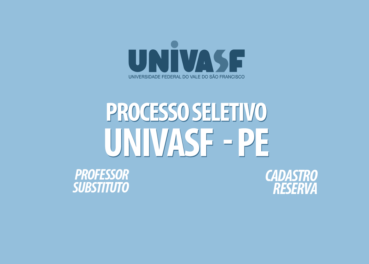 Processo Seletivo Univasf - PE Edital 005/2021