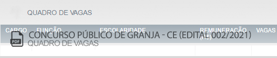 Vagas Concurso Público Granja  (PDF)