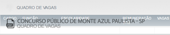 Vagas Concurso Público Monte Azul Paulista (PDF)