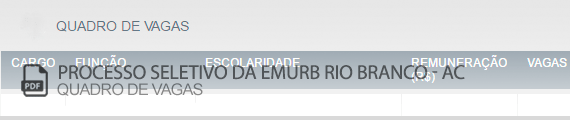 Vagas Concurso Público EMURB Rio Branco (PDF)