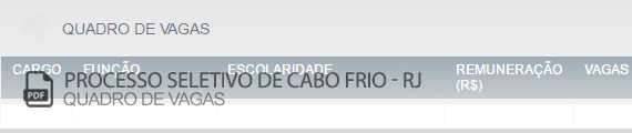 Vagas Concurso Público Cabo Frio (PDF)