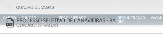 Vagas Concurso Público Canavieiras (PDF)