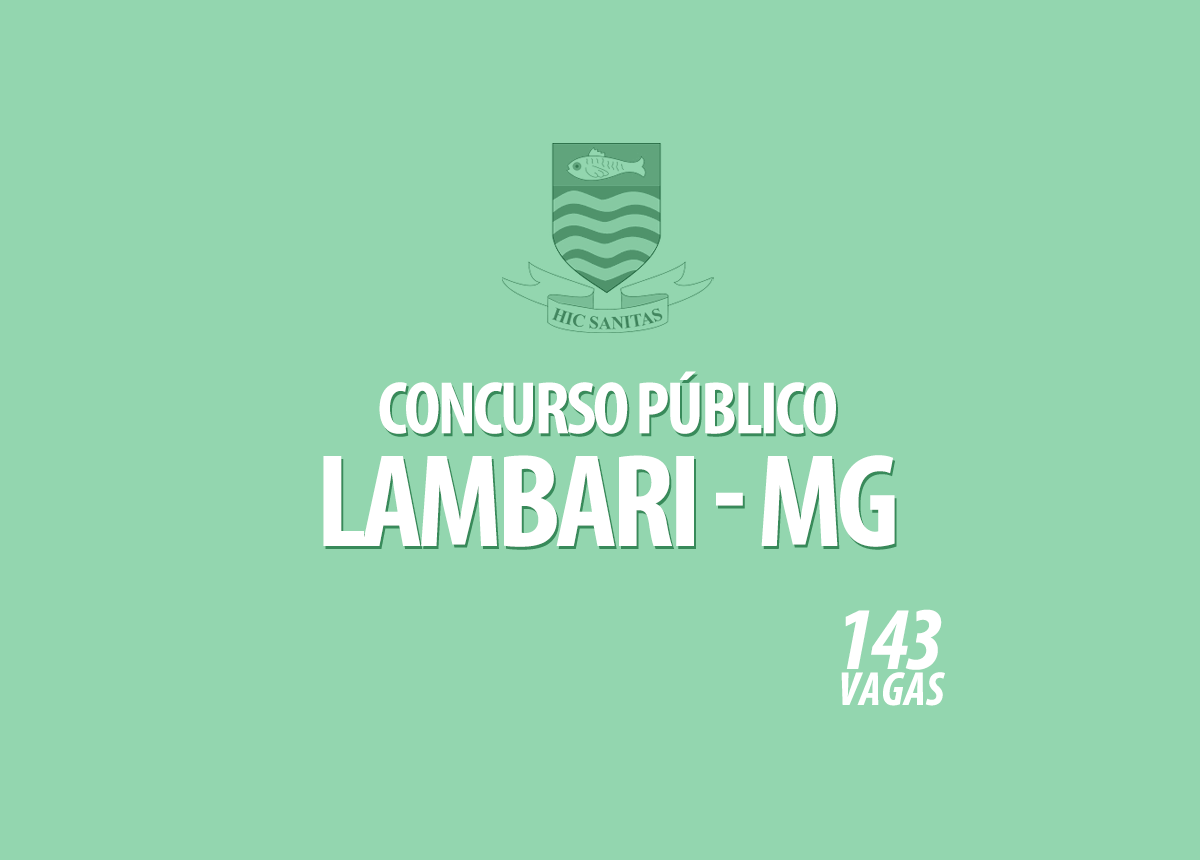 Concurso Prefeitura Lambari - MG Edital 001/2021