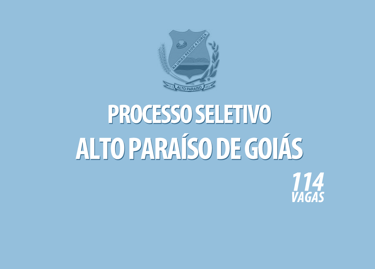 Processo Seletivo Alto Paraíso de Goiás Edital 001/2021
