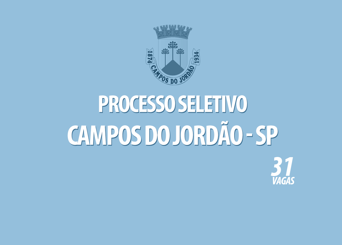 Processo Seletivo Campos do Jordão - SP Edital 001/2021