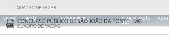 Vagas Concurso Público São João da Ponte (PDF)