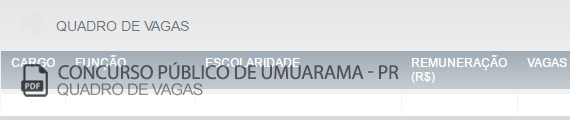Vagas Concurso Público Umuarama (PDF)