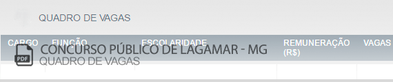 Vagas Concurso Público Lagamar (PDF)