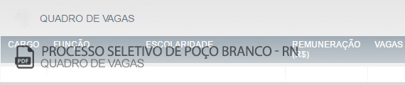 Vagas Concurso Público Poço Branco (PDF)