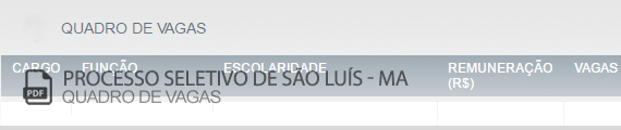 Vagas Concurso Público São Luís (PDF)