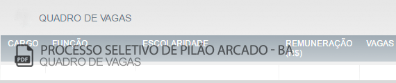 Vagas Concurso Público Pilão Arcado (PDF)