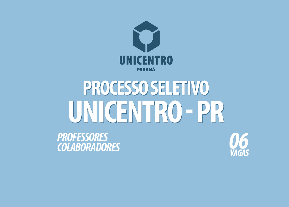 Processo Seletivo Unicentro - PR Edital 038/2021