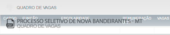 Vagas Concurso Público Nova Bandeirantes (PDF)