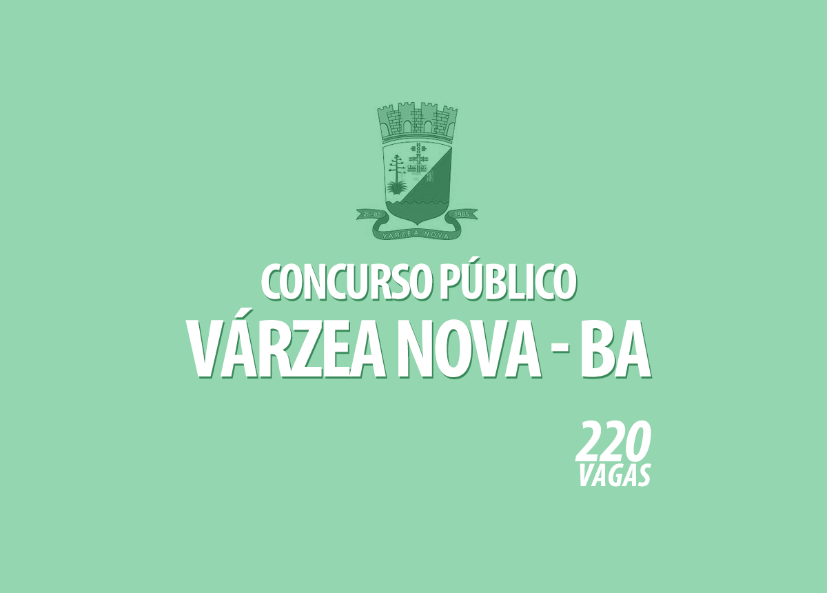 Concurso Prefeitura Várzea Nova - BA Edital 001/2021