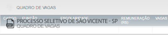 Vagas Concurso Público São Vicente (PDF)
